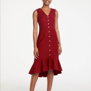 Ann Taylor Factory Fluted Midi Dress